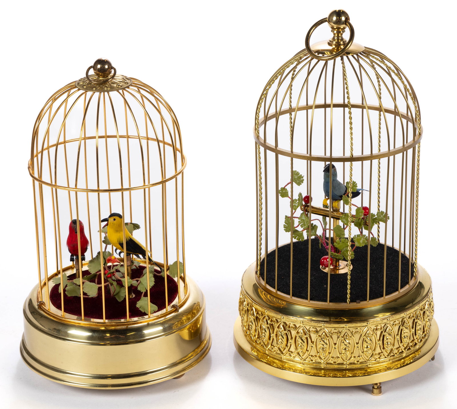 WEST GERMAN SINGING BIRD CAGE AUTOMATONS, LOT OF TWO (1 of 2)