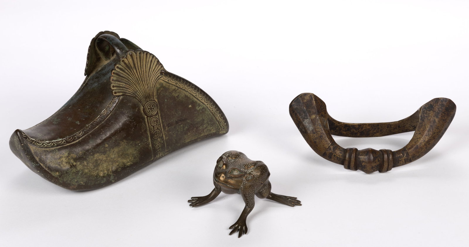 ASSORTED BRONZE ARTICLES, LOT OF THREE (1 of 2)