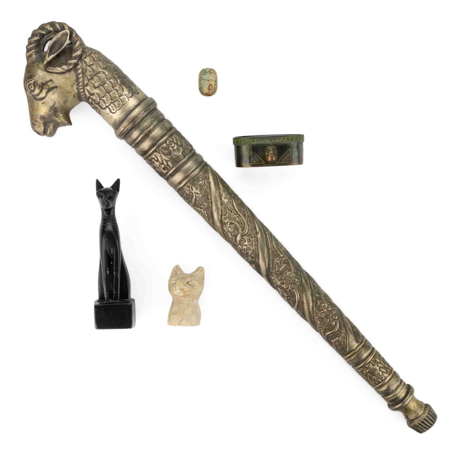 EGYPTIAN-RELATED AND OTHER ARTICLES, LOT OF FIVE (1 of 2)