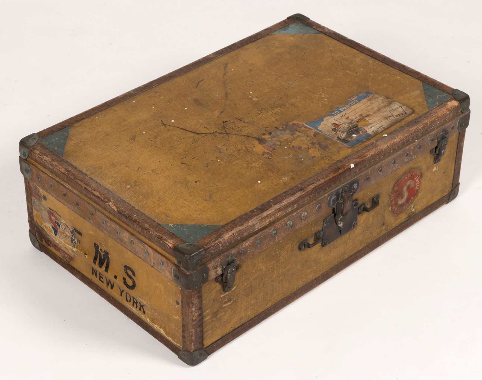 ANTIQUE / VINTAGE LOUIS VUITTON CANVAS HARDSHELL SUITCASE (1 of 5)