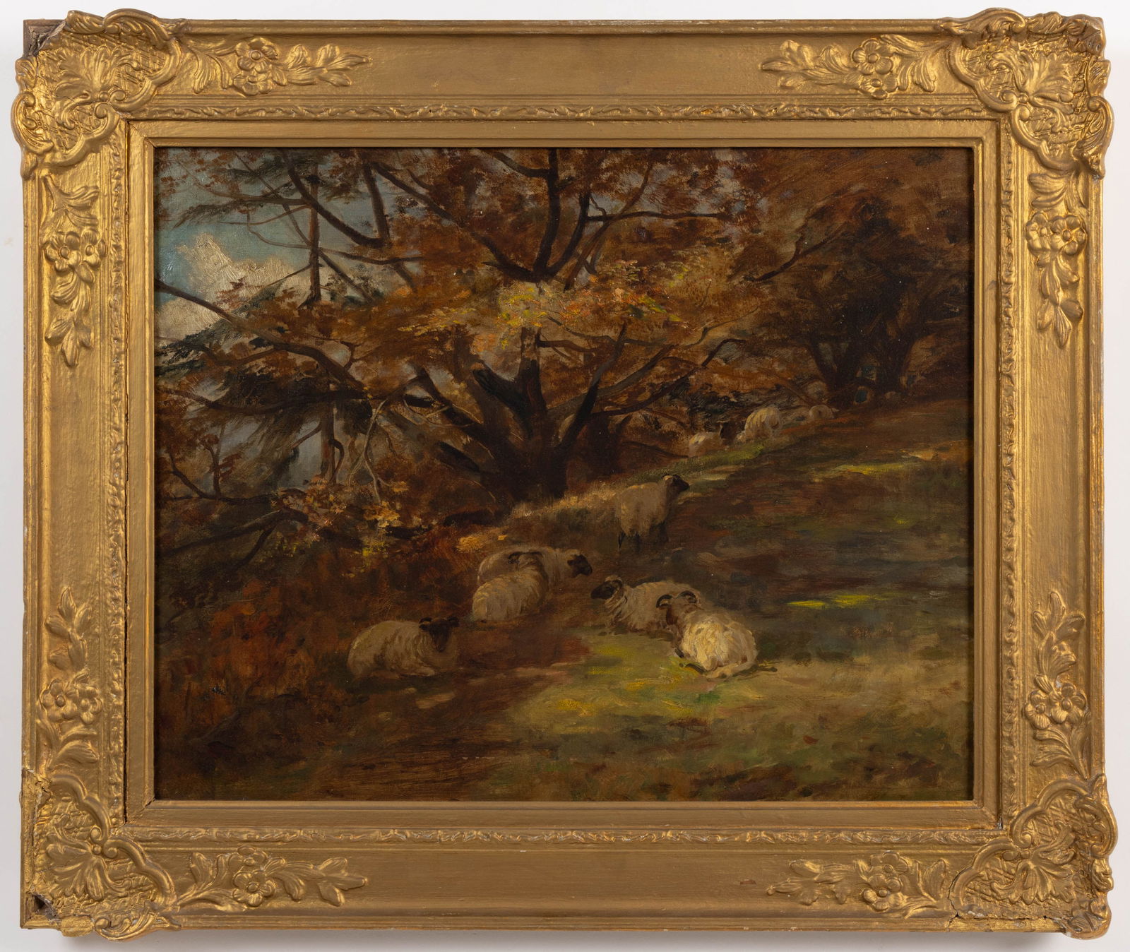 BRITISH SCHOOL (19TH CENTURY) LANDSCAPE WITH SHEEP (1 of 6)