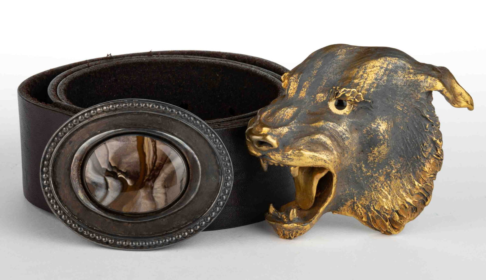 VINTAGE PUTNAM ART WORKS (EARLY DAVID YURMAN) AND CHRISTOPHER ROSS BELT BUCKLES, LOT OF TWO (1 of 2)