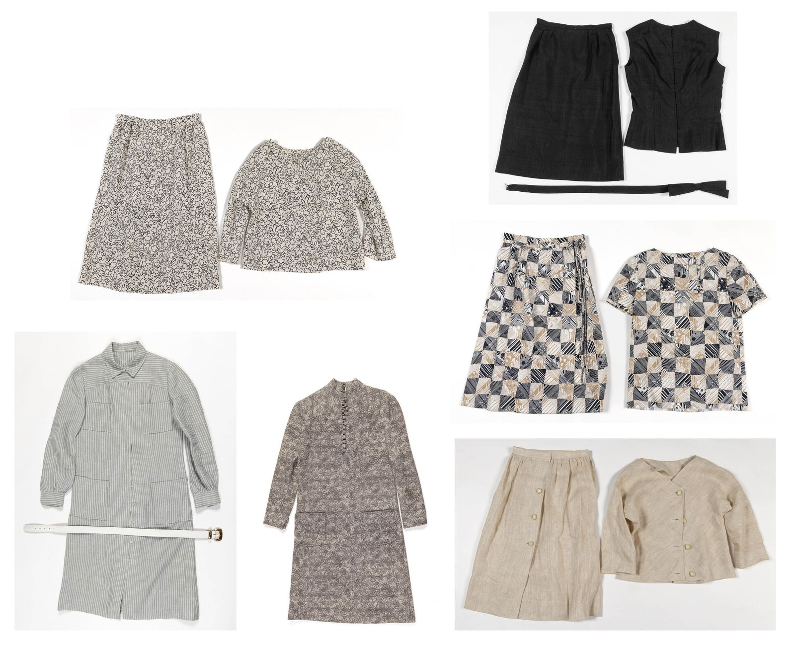 VINTAGE MID-CENTURY HOME-MADE LADY'S CLOTHING, LOT OF SIX (1 of 7)