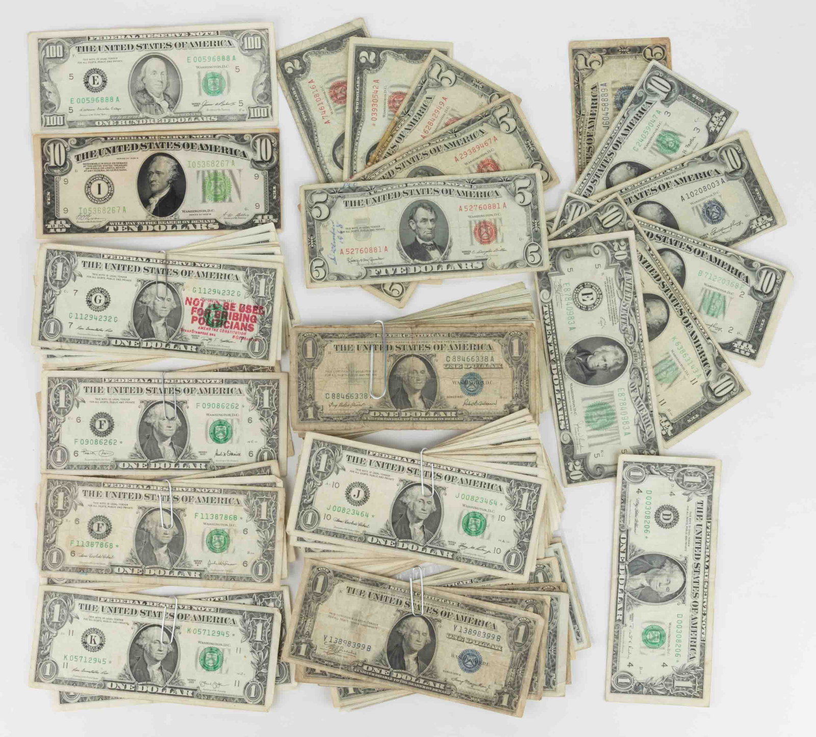 ASSORTED UNITED STATES COLLECTIBLE AND OBSOLETE CURRENCY, LOT OF 84 (1 of 1)