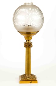 CORNELIUS & CO. GILDED BRASS / BRONZE SOLAR STAND LAMP