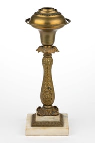 ATTRIBUTED HENRY HOOPER & CO. BRASS SOLAR STAND LAMP