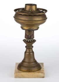 ISAAC VAN BUNSCHOTEN PATENTED BRASS ASTRAL ROSIN OIL LAMP