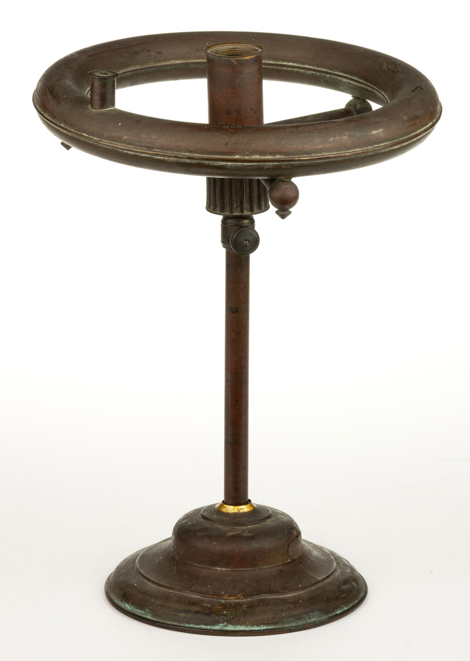 F. MCDANIELS AND MACQUEEN PATENTED BRASS / BRONZE SINUMBRA STAND LAMP (1 of 3)