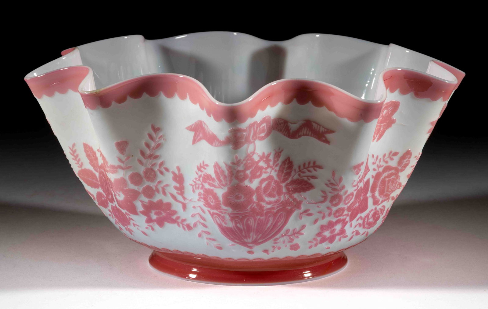 MT. WASHINGTON CAMEO GLASS LAMP SHADE (1 of 1)