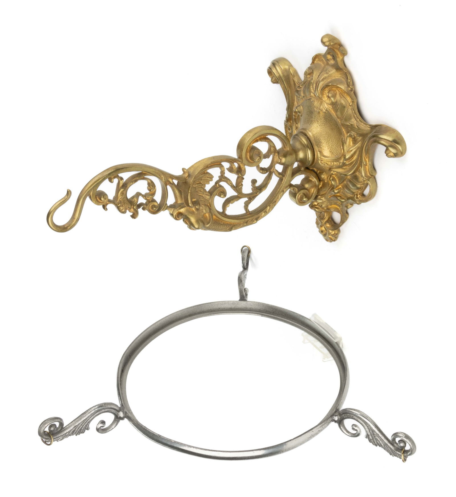 ASSORTED METAL HANGING LAMP ARTICLES, LOT OF TWO (1 of 1)