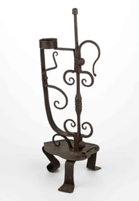 WROUGHT-IRON ALPINE CANDLE HOLDER