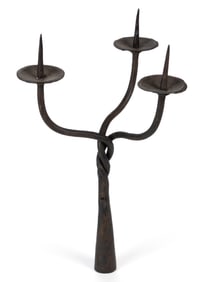 WROUGHT-IRON TORCH CANDLE HOLDER