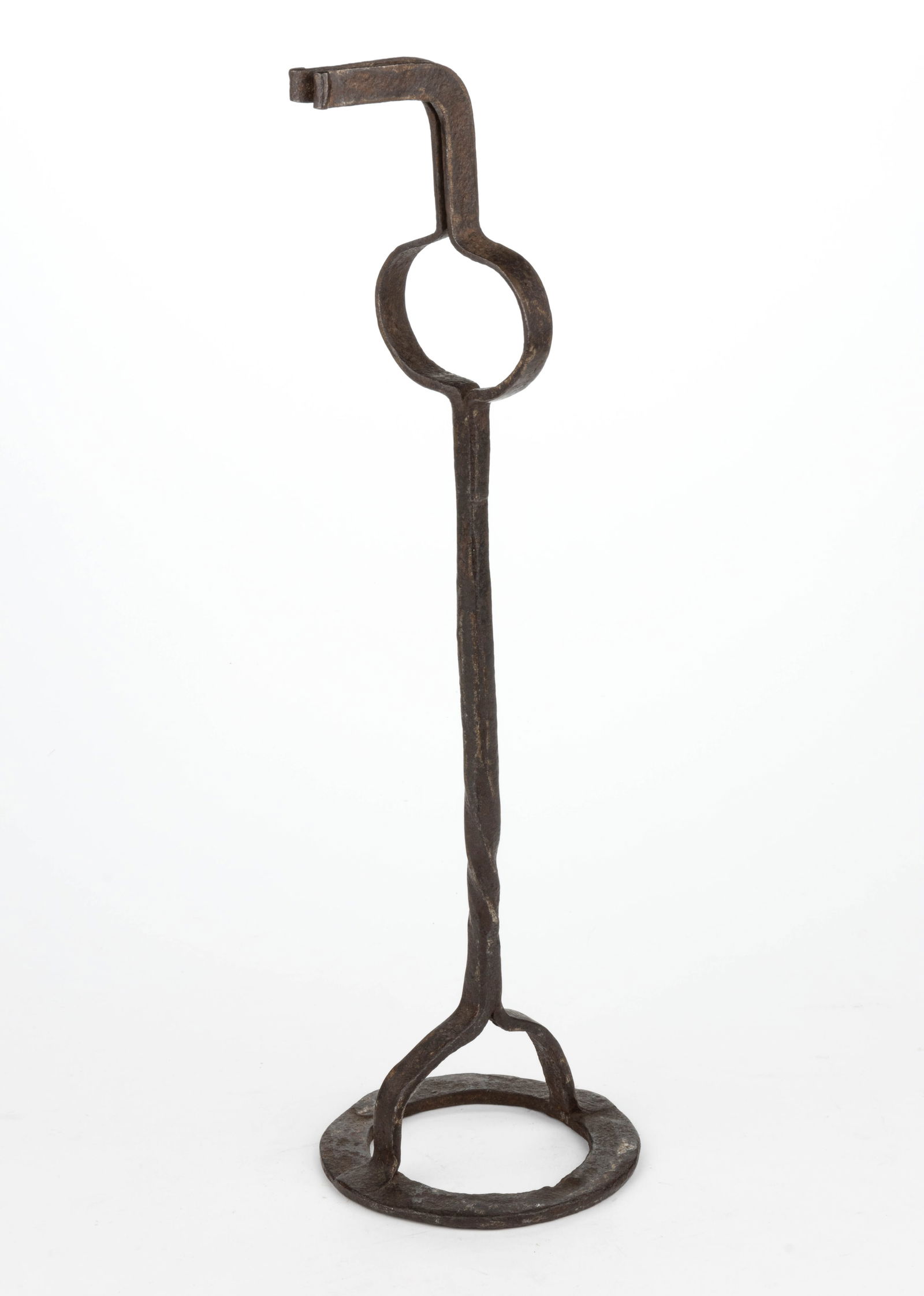 WROUGHT-IRON TABLE-TOP RUSHLIGHT / SPLINT HOLDER (1 of 1)