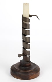 WROUGHT-IRON SPIRAL CANDLESTICK