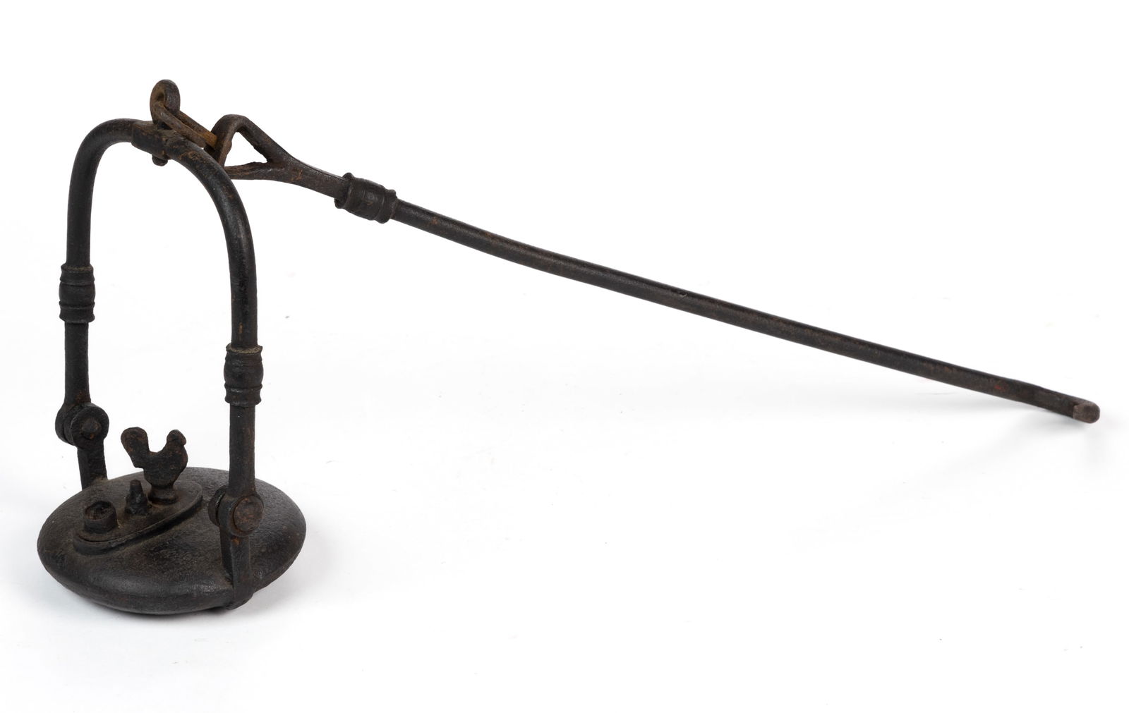 CAST IRON FIGURAL FINIAL MINER'S LAMP (1 of 1)