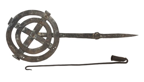 ASSORTED WROUGHT-IRON ARTICLES, LOT OF TWO