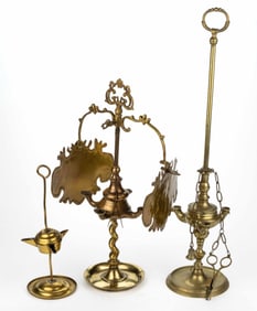 ASSORTED BRASS LUCERNES, LOT OF THREE