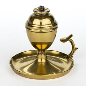 CAST BRASS WHALE OIL FINGER LAMP