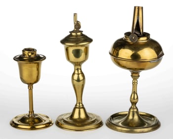 ASSORTED BRASS STAND LAMPS, LOT OF THREE