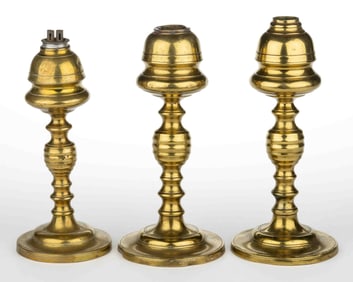 AMERICAN BRASS STAND LAMPS, LOT OF THREE