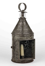 PIERCED AND PUNCHED SHEET-IRON / TIN CANDLE LANTERN