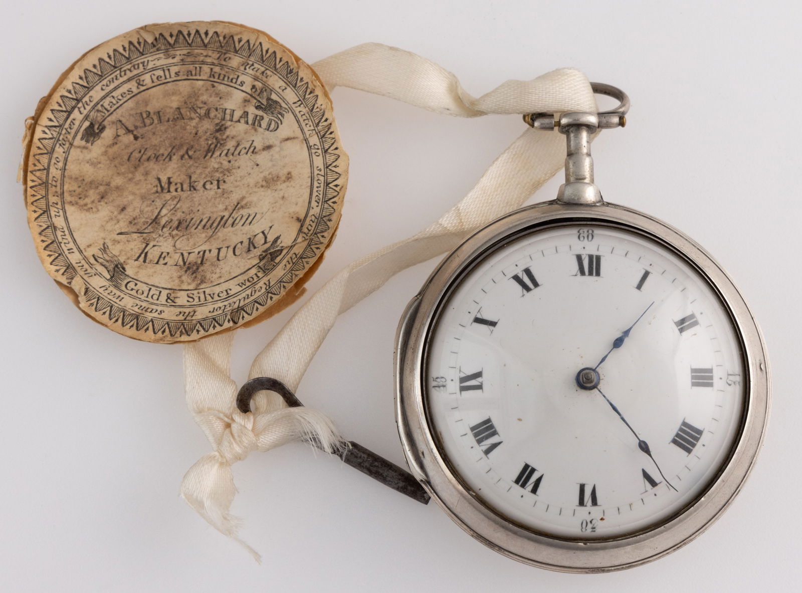 ASA BLANCHARD, LEXINGTON, KENTUCKY RETAILED, WILLIAM HOPETOWN, ENGLISH GEORGIAN STERLING SILVER PAIR (1 of 6)