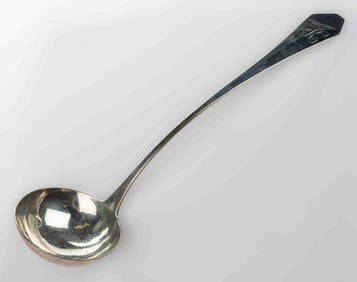 ASA BLANCHARD, LEXINGTON, KENTUCKY COIN SILVER PUNCH / SOUP LADLE