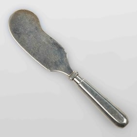 ASA BLANCHARD, LEXINGTON, KENTUCKY COIN SILVER BUTTER KNIFE / SPREADER