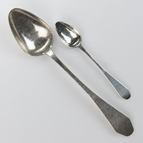 ASA BLANCHARD, LEXINGTON, KENTUCKY COIN SILVER SPOONS, LOT OF TWO
