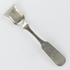 A.W. BASCOM, MAYSVILLE, KENTUCKY COIN SILVER SUGAR SHOVEL / SPOON