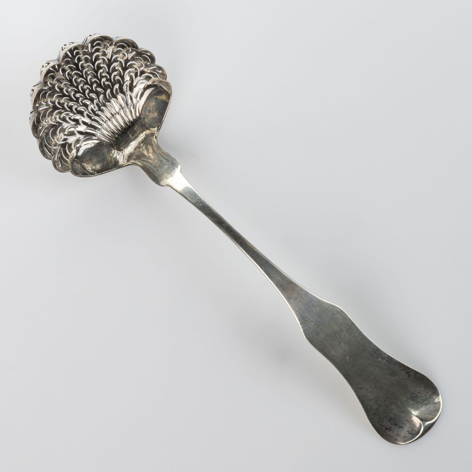 W. & A. COOPER, LOUISVILLE, KENTUCKY COIN SILVER PIERCED LADLE (1 of 2)