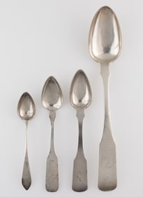 PARIS, KENTUCKY COIN SILVER SPOONS, LOT OF FOUR