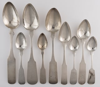LOUISVILLE, KENTUCKY COIN SILVER SPOONS, LOT OF NINE