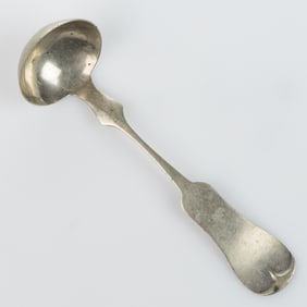 CLARK & HINTON, PARIS, KENTUCKY COIN SILVER CREAM LADLE