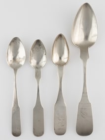 GEORGETOWN, NICHOLASVILLE, AND OTHER, KENTUCKY COIN SILVER SPOONS, LOT OF FOUR