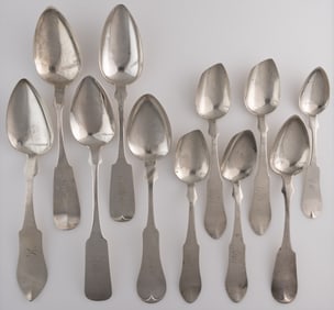 LOUISVILLE, KENTUCKY COIN SILVER SPOONS, LOT OF 11