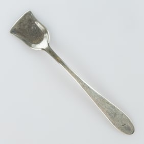 ALEXANDER FRAZER, PARIS / LEXINGTON, KENTUCKY COIN SILVER SALT SHOVEL / SPOON