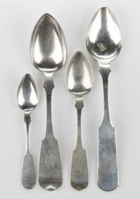 FRANKFORT, KENTUCKY COIN SILVER SPOONS, LOT OF FOUR