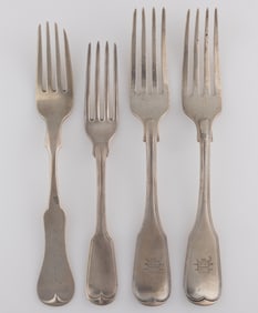 LEXINGTON, KENTUCKY AND OTHER COIN SILVER PLACE FORKS, LOT OF FOUR