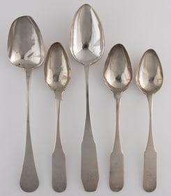 LEXINGTON, KENTUCKY COIN SILVER SPOONS, LOT OF FIVE