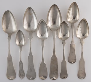 LEXINGTON, KENTUCKY STERLING AND COIN SILVER SPOONS, LOT OF EIGHT