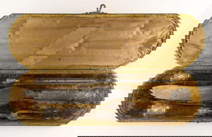 W. KENDRICK & SONS, LOUISVILLE, KENTUCKY RETAILED, SHEFFIELD THREE-PIECE CARVING SET