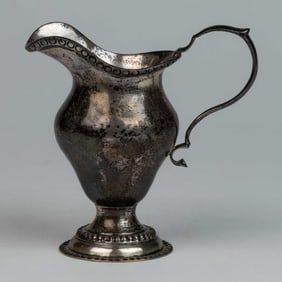JOSEPH ANTHONY, PHILADELPHIA, PENNSYLVANIA COIN SILVER CREAM POT / JUG