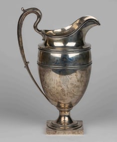 WHITING MFG. CO. NEOCLASSICAL-STYLE STERLING SILVER WATER PITCHER