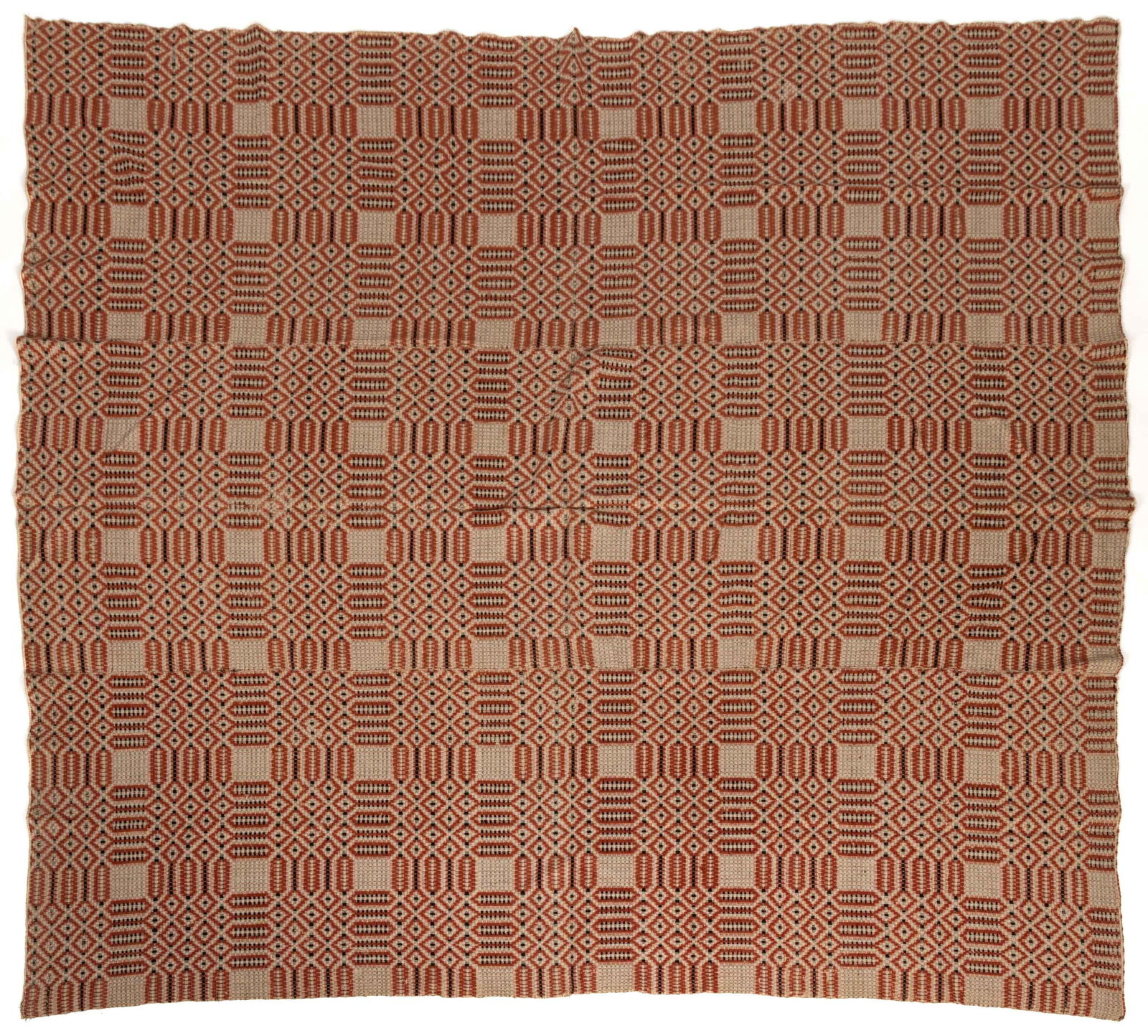 VALLEY OF VIRGINIA OVERSHOT COVERLET (1 of 4)