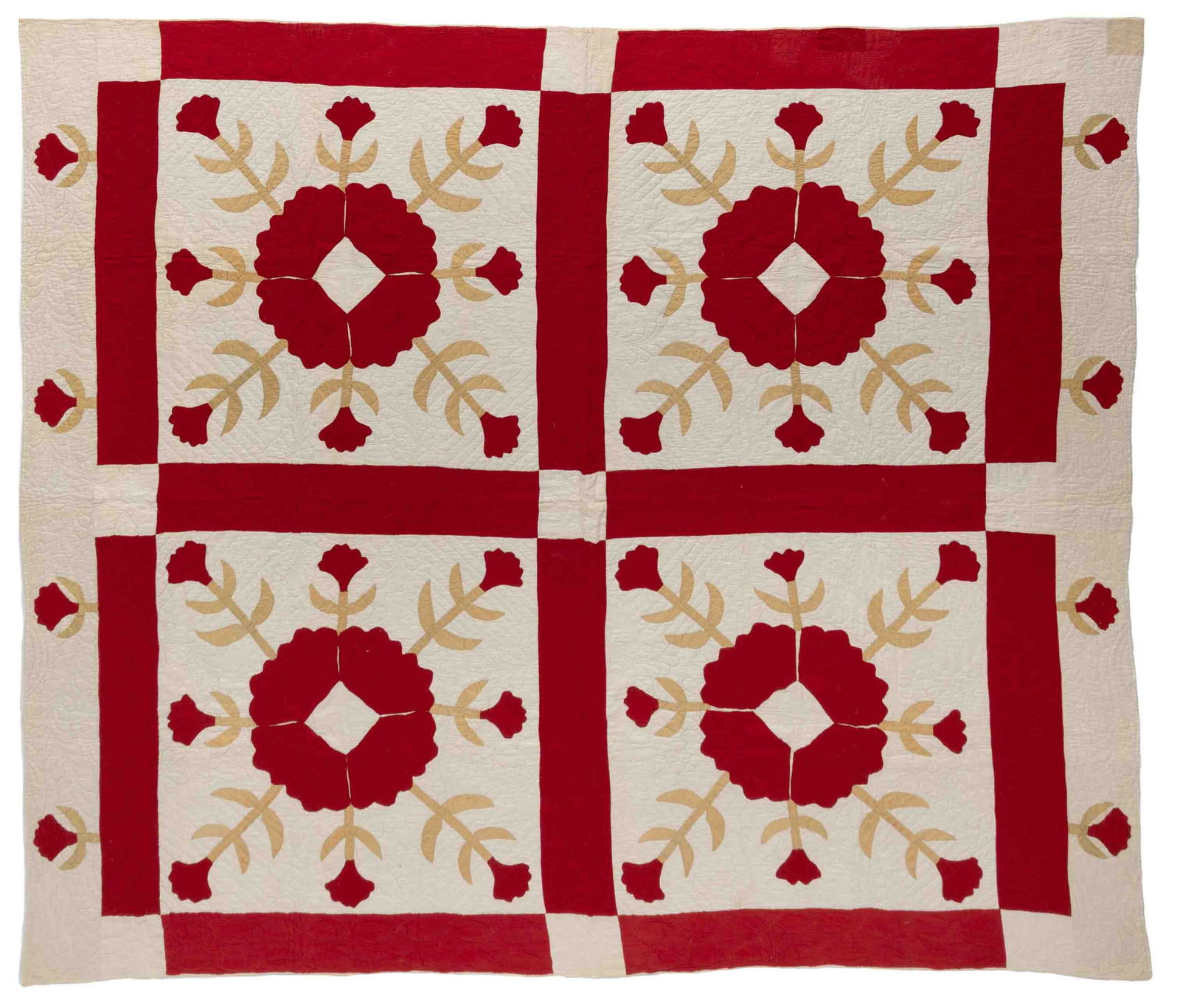 SHENANDOAH VALLEY OF VIRGINIA "COCKSCOMB" VARIATION APPLIQUE QUILT (1 of 5)