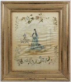 AMERICAN / BRITISH SILK-EMBROIDERED MEMORIAL