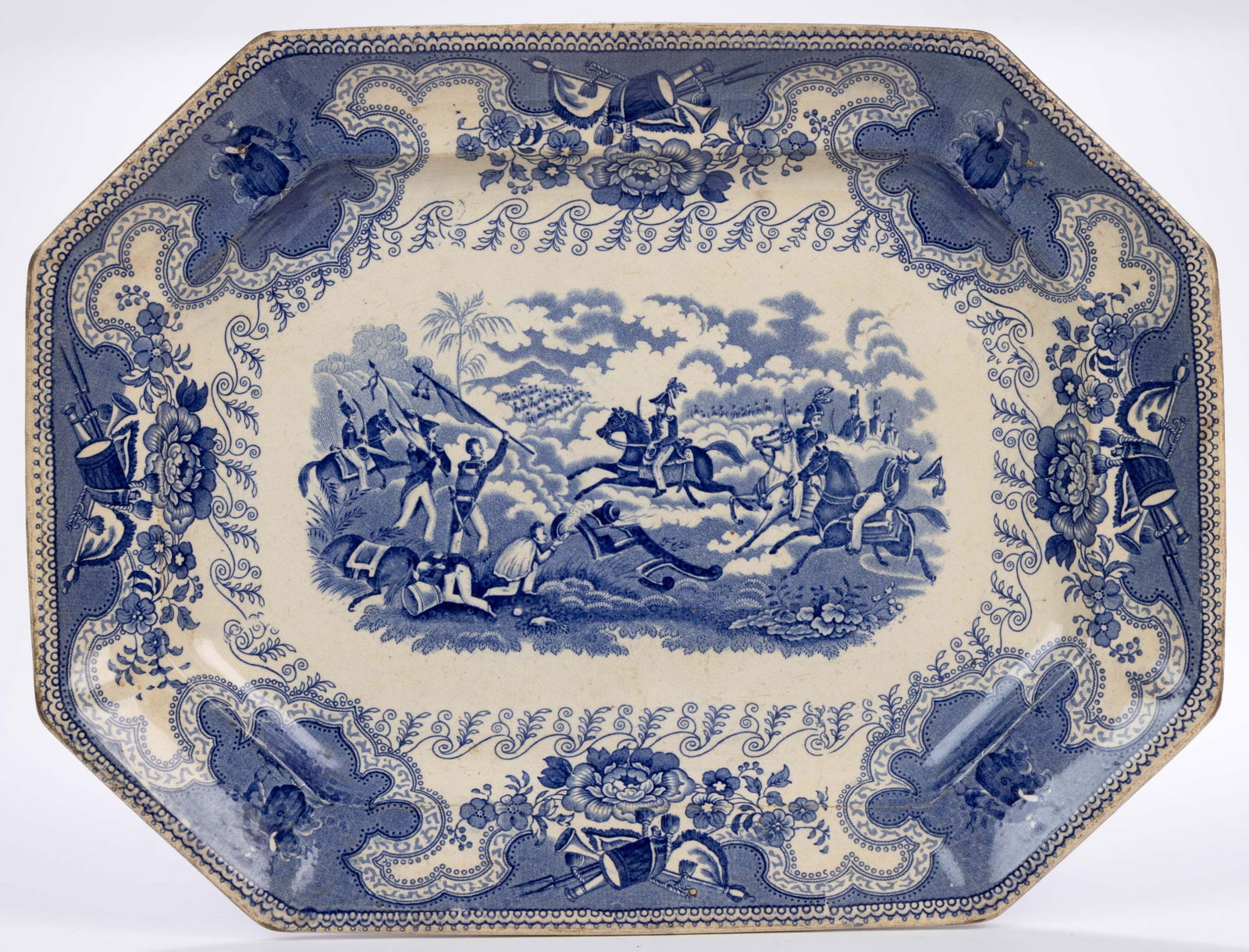 STAFFORDSHIRE TRANSFER-PRINTED AMERICAN HISTORICAL CERAMIC PLATTER (1 of 2)
