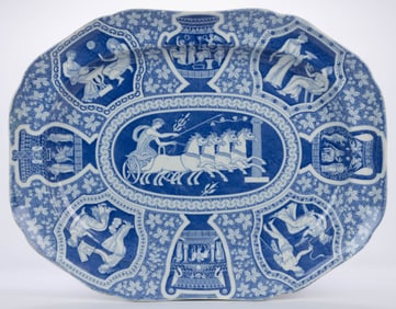 STAFFORDSHIRE SPODE TRANSFER-PRINTED GREEK / MYTHOLOGY MOTIF CERAMIC PLATTER