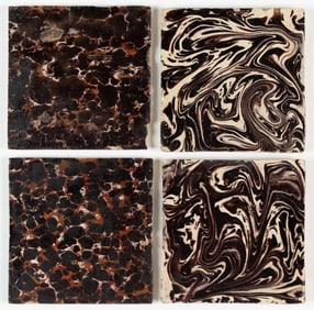 DUTCH DELFT TIN-GLAZED EARTHENWARE TILES, LOT OF FOUR